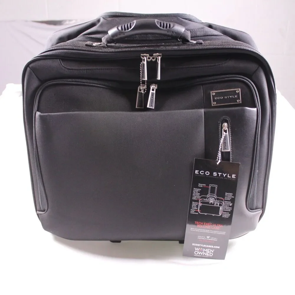 ECO STYLE Tech Exec Ultra Rolling Case Black 16.1